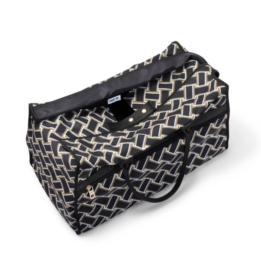 Vintage Weave Neutral Weekender Bag - DVF for Target NWT - Picture 1 of 6